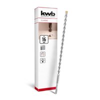 KWB - sds Plus Bohrer, sds Plus Hammerbohrer (ø 16 mm x 460/400 mm, mit extrem schneller Hartmetall 4X-Schneide, für armierten Beton, Stein & von kwb