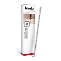 KWB - sds Plus Bohrer, sds Plus Hammerbohrer (ø 18 mm x 460/400 mm, mit extrem schneller Hartmetall 4X-Schneide, für armierten Beton, Stein & KWB - sds Plus Bohrer, sds Plus Hammerbohrer (ø 18 mm x 460/400 mm, mit extrem schneller Hartmetall 4X-Schneide, für armierten Beton, Stein & von kwb