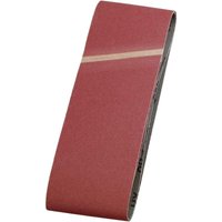 KWB - 3x Gewebe-Schleifband, 100 x 610 mm, K-80, Edel-Korund, für Holz & Metall, Schleifpapier für Band-Schleifer / Schleif-Maschinen von kwb