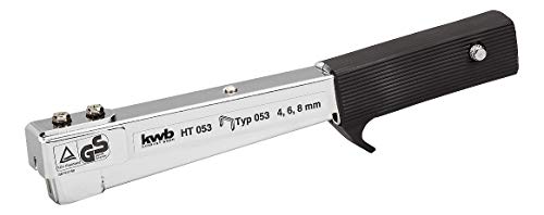 kwb Hammertacker mit Gummigriff, Typ 053 Klammern, 8mm, schwarz, 200x klammern, von kwb