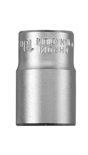 kwb 13 mm Kraft-Steckschlüssel-Einsatz aus CV-Stahl (Antrieb: 3/8 Zoll Innenvierkant, Wellenprofil, Ecken gerundet, Schonung der Kanten, matt verchromt) von kwb