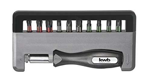 kwb 152010 Handy Torsion Bit-Box – 12-tlg. inkl. Bit-Halter und Handgriff von kwb