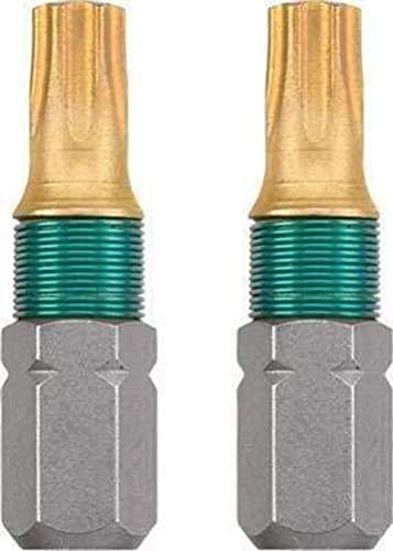 kwb 2 x Bits 25 mm TORX T20 titan 124220 (Tin, TQ 60 Stahl, ISO 1173 Antrieb C6.3) von kwb