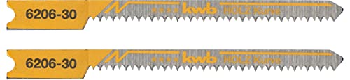 kwb Stichsägeblätter für Holz aus flexiblem HCS-Stahl, mit Einnockenschaft (T-Schaft), Einstichzahn, optimaler Sägemehltransport, langanhaltende Schärfe, polierte Oberfläche, für Kurvenschnitte von kwb