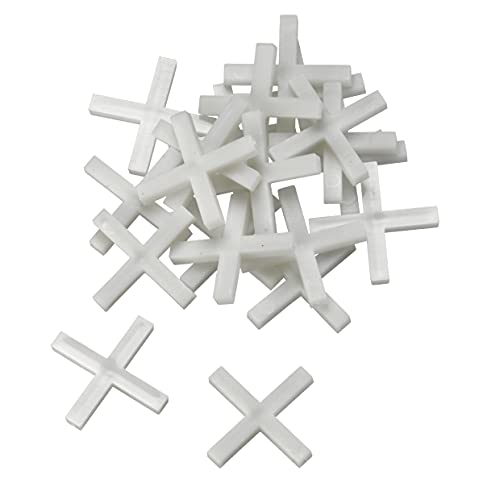 kwb x Fliesenkreuze aus robustem Kunststoff (Kunstoff, weiß, 28 mm x 4.0 mm, Fliesenzubehör), weiß von kwb