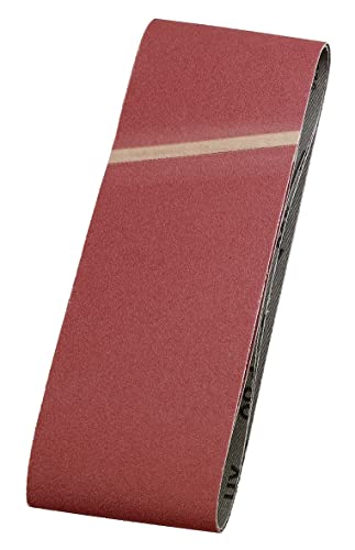 kwb 3x Gewebe-Schleifband, 60 x 400 mm, K-60, Edel-Korund, für Holz & Metall, Schleifpapier für Band-Schleifer / Schleif-Maschinen von kwb