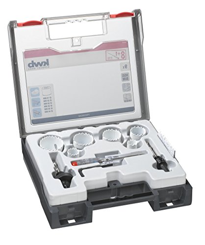 kwb 598270.0 Profi Bi-Metall Lochsäge-Set Nr. 2 für Installateure – 9-teilig, HSS-CO, Vario Zahnung, 8 % Cobalt, inkl. Spannungsprüfer von kwb