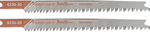kwb Stichsägeblätter für Holz aus flexiblem HCS-Stahl mit U-Schaft, Einstichzahn, optimaler Sägemehltransport, langanhaltende Schärfe, polierte Oberfläche von kwb