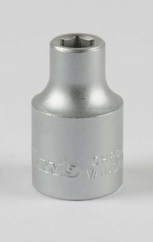 kwb 9 mm Kraft-Steckschlüssel-Einsatz aus CV-Stahl (Antrieb: 3/8 Zoll Innenvierkant, Wellenprofil, Ecken gerundet, Schonung der Kanten, matt verchromt) von kwb