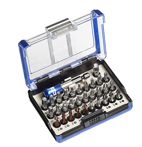 kwb Bit-Box – 32-tlg. schlagfeste Bits, Edelstahl-Bits, Torsion-Bits und Standard-Bits inkl. Schnellwechsel-Bithalter mit Magnet und Adapter von kwb