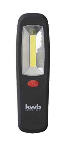 kwb COB-LED Arbeits-Leuchte – Werkstatt-Lampe mit Magnet, Haken zum Aufhängen, flach, schwarz von kwb