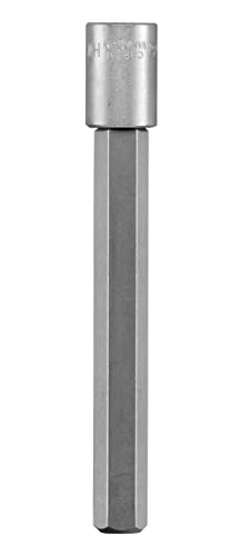 kwb Extra langer 6 mm Außensechskant-Steckschlüssel-Einsatz aus CV-Stahl (Antrieb: 3/8 Zoll Innenvierkant, Schonung der Kanten, matt verchromt, Länge: 126 mm) von kwb