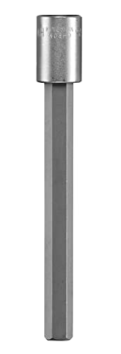 kwb Extra langer 6 mm Außensechskant-Steckschlüssel-Einsatz aus CV-Stahl (Antrieb: 3/8 Zoll Innenvierkant, Schonung der Kanten, matt verchromt, Länge: 126 mm) von kwb