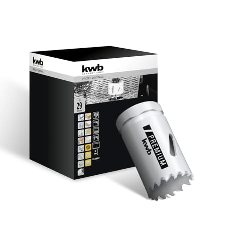kwb HSS Bi-Metall-Lochsäge Ø 29 mm, 8% kobaltlegiert mit progressiver Vario-Zahnung und hoher Präzision für den vielseitigen Einsatz kwb HSS Bi-Metall-Lochsäge Ø 29 mm, 8% kobaltlegiert mit progressiver Vario-Zahnung und hoher Präzision für den vielseitigen Einsatz von kwb