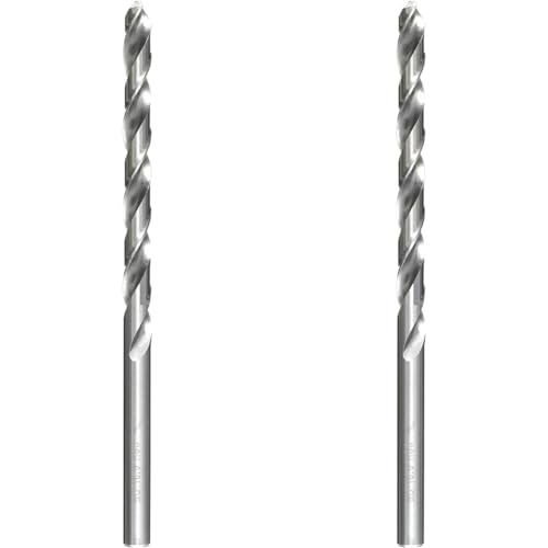 kwb HSS Präzisions Metallbohrer Typ N Ø 5 mm, 132 mm (extra lang, DIN 340 rechtsschneidend) (Packung mit 2) von kwb