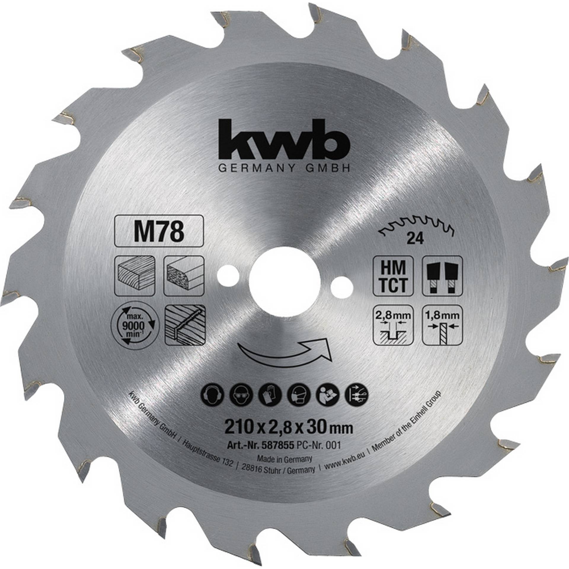 kwb Handkreissägeblatt Ø 210 x 2,8 x 30 mm kwb Handkreissägeblatt Ø 210 x 2,8 x 30 mm von kwb