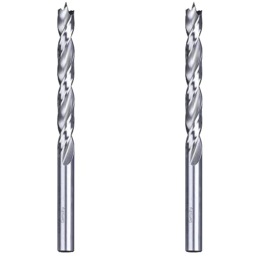 kwb Hartholzbohrer Ø 5 mm mit hoher Standzeit, sauberen Bohrlöchern, Twin-Land- Nutendesign und hoher Präzision (Packung mit 2) von kwb