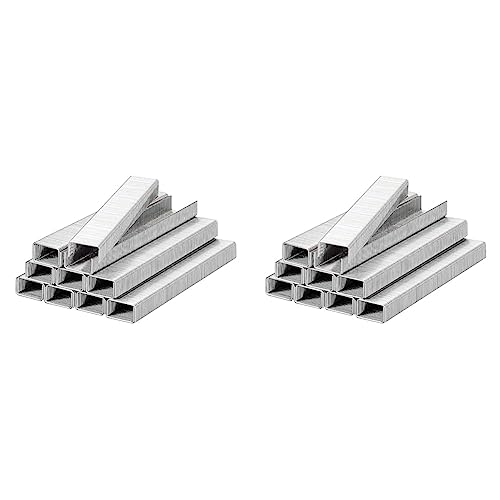 kwb Klammern, Typ Flachdraht, Stahl, C-Spitze, Stahldraht, 1200 Stk. 11,4 mm x 10 mm (Packung mit 2) von kwb