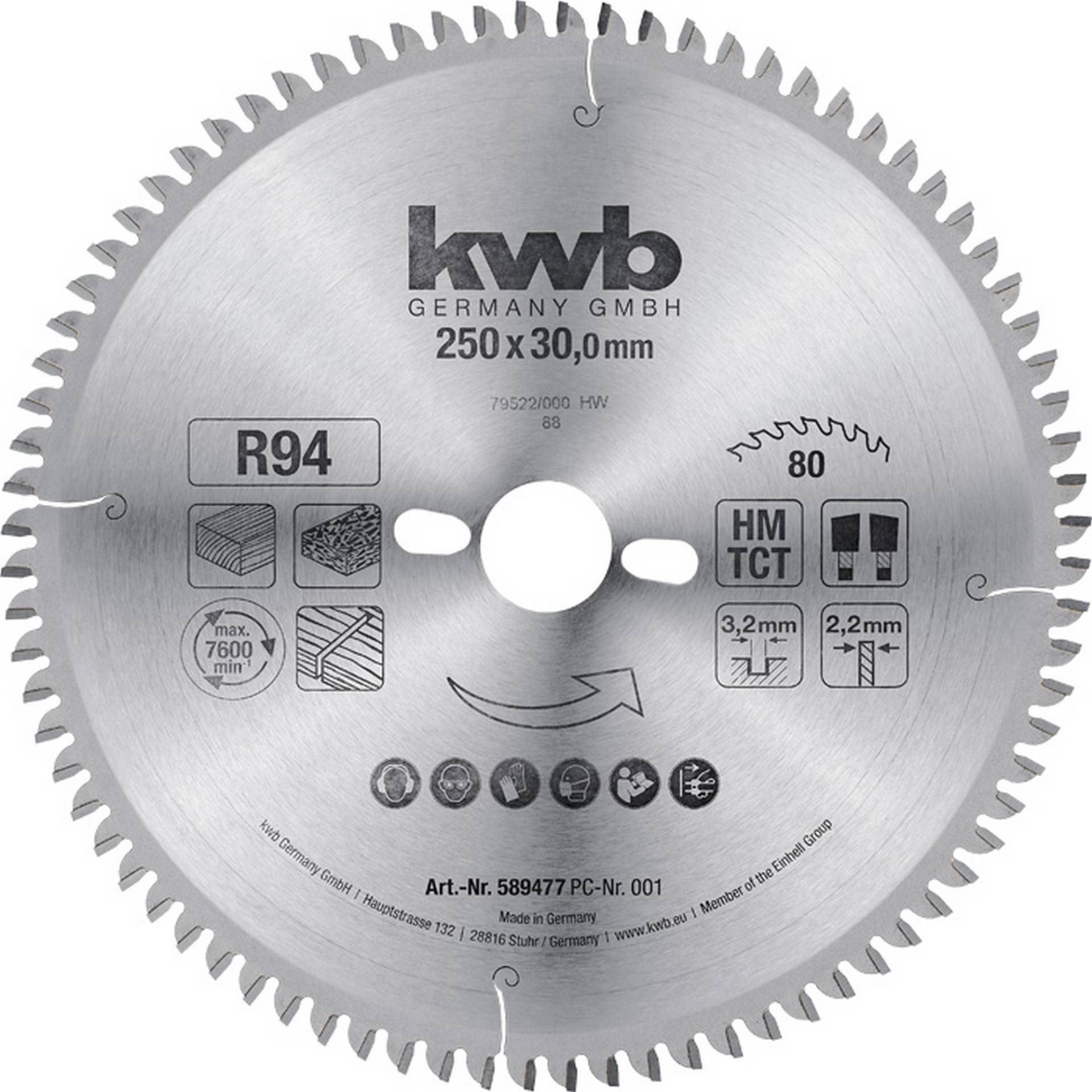 kwb Kreissägeblatt Ø 250 x 3,2 x 30 mm kwb Kreissägeblatt Ø 250 x 3,2 x 30 mm von kwb