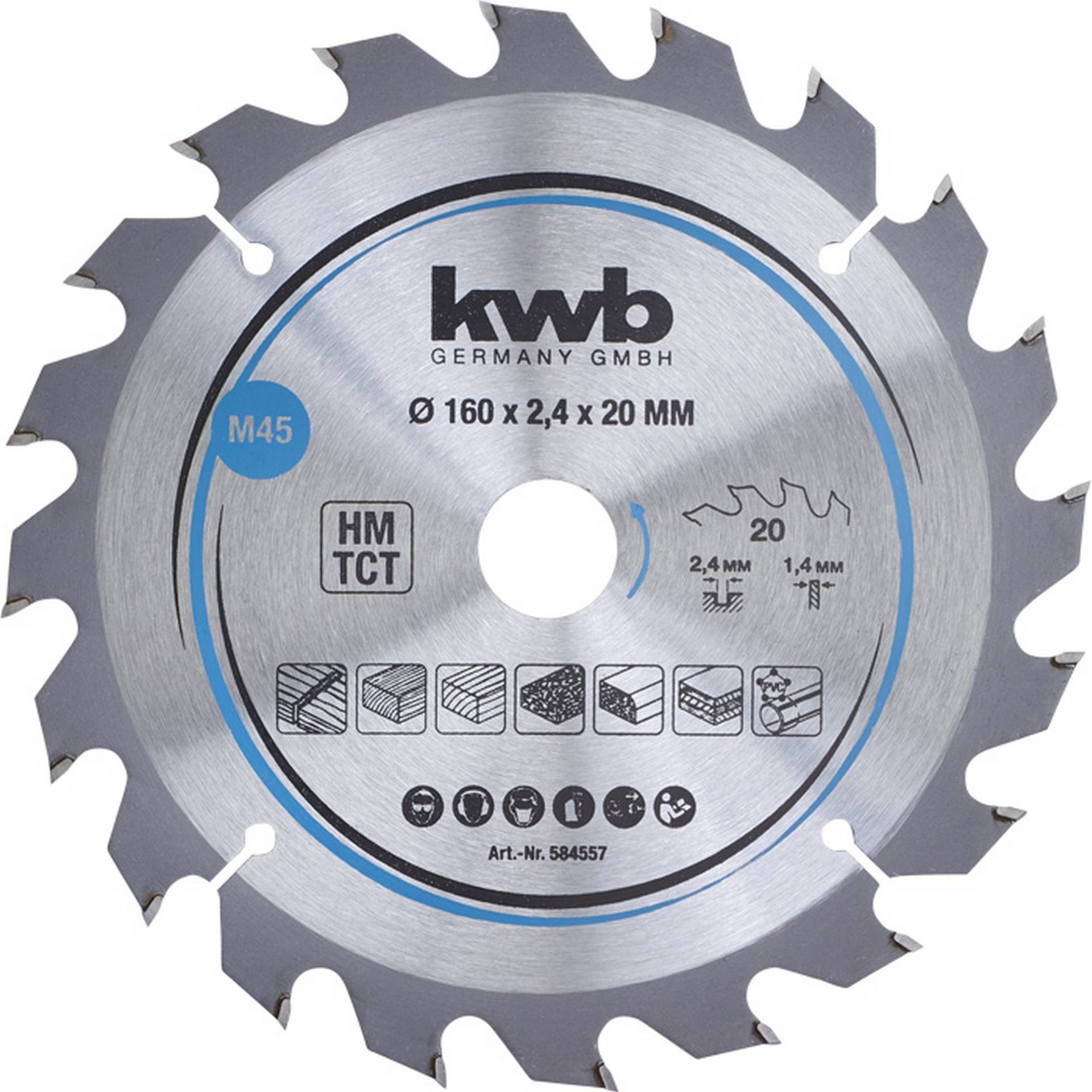 kwb Kreissägeblatt Ø 160 x 2,4 x 20 mm kwb Kreissägeblatt Ø 160 x 2,4 x 20 mm von kwb