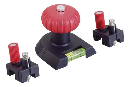 kwb LINE MASTER Handgriff-Satz mit Bohrpunkt-Markierer – Wasserwaage mit Libelle und Zentrierspitzen von kwb