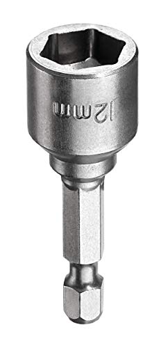 kwb Magnetische 12 mm Bit-Stecknuss Professional aus TQ 60-Stahl (Antrieb: 1/4 Zoll EQ 6.3 Sechskantschaft, ISO 1173, für Außen-Sechskantschrauben von kwb