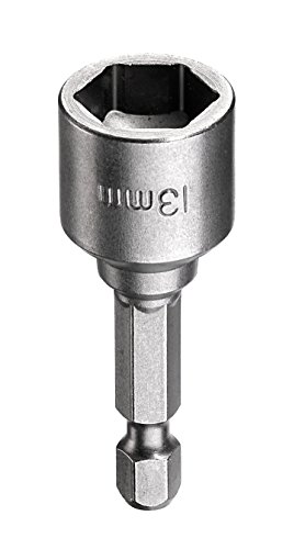 kwb Magnetische 13 mm Bit-Stecknuss Professional aus TQ 60-Stahl (Antrieb: 1/4 Zoll EQ 6.3 Sechskantschaft, ISO 1173, für Außen-Sechskantschrauben von kwb