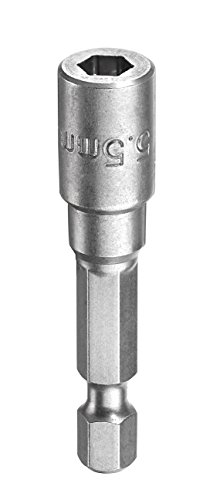 kwb Magnetische 5 mm Bit-Stecknuss Professional aus TQ 60-Stahl (Antrieb:: 1/4 Zoll EQ 6.3 Sechskantschaft, ISO 1173, für Außen-Sechskantschrauben von kwb