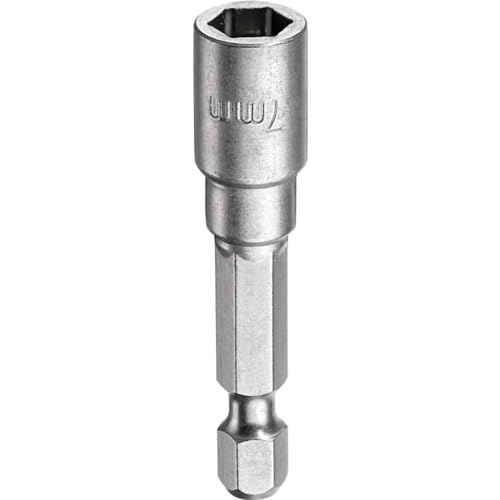 kwb Magnetische 7 mm Bit-Stecknuss Professional aus TQ 60-Stahl (Antrieb: 1/4 Zoll EQ 6.3 Sechskantschaft, ISO 1173, für Außen-Sechskantschrauben von kwb