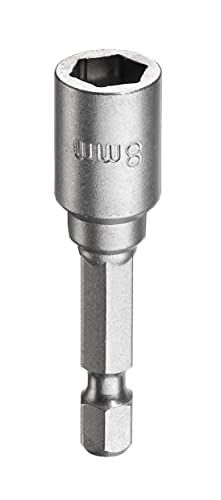 kwb Magnetische 8 mm Bit-Stecknuss Professional aus TQ 60-Stahl (Antrieb: 1/4 Zoll EQ 6.3 Sechskantschaft, ISO 1173, für Außen-Sechskantschrauben von kwb