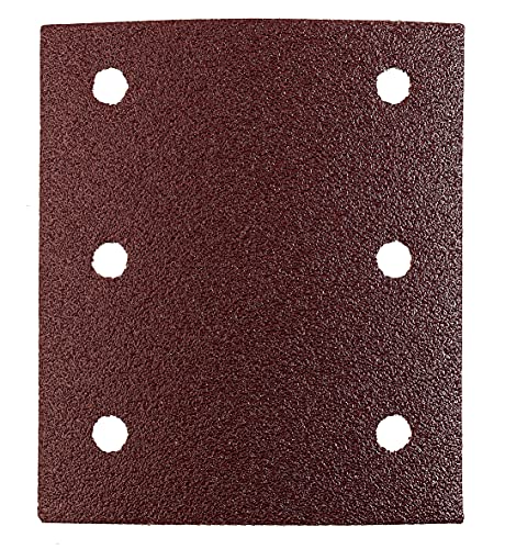 kwb Schleifstreifen 115x100 mm aus Edelkorund mit Körnung 180, werkzeugloser Wechsel, Vollkunstharz-Verleimung und verstärktem Papierträger für den mittelfeinen Schliff von Holz und Metall von kwb