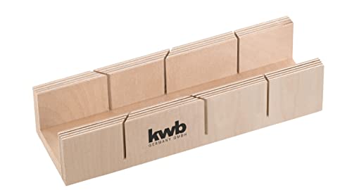 kwb Schneidlade 311026 (Mehrschichtholz, 245 x 53 x 40 mm, für 45° und 90° Schnitte, Gehrungsschneidlade) von kwb