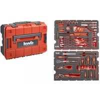 Werkzeug-Koffer inkl. Werkzeug-Set, 80-teilig, gefüllt, robust im E-Case - KWB von kwb