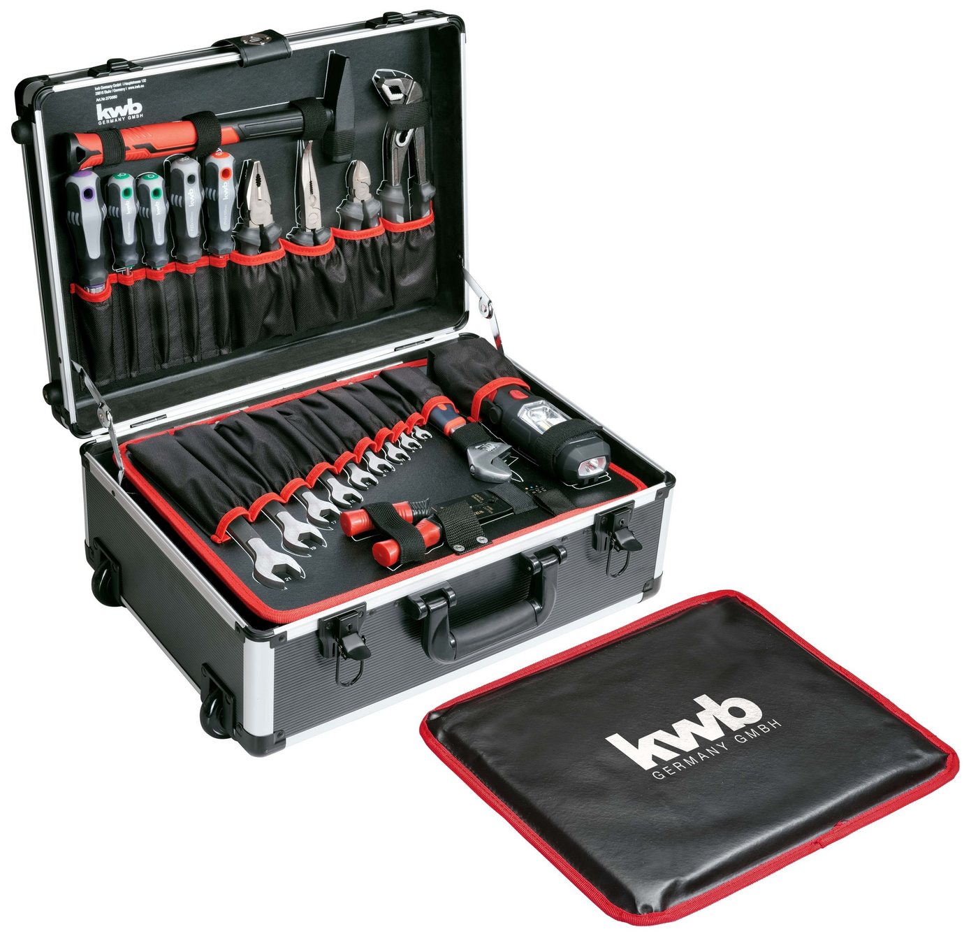 kwb Werkzeugset, Werkzeugkoffer mit Trolley-Funktion, 175-teilig, gefüllt, Werkzeug von kwb
