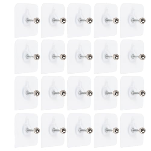 20 Stück Klebeschrauben Wandhalterung, extra starke Klebeschrauben für Wandbefestigung ohne Bohren, Transparente Klebeschraube, für Kleben statt Bohren von Bildern, Küchenutensilien und Deko 20 Stück Klebeschrauben Wandhalterung, extra starke Klebeschrauben für Wandbefestigung ohne Bohren, Transparente Klebeschraube, für Kleben statt Bohren von Bildern, Küchenutensilien und Deko von kwinfei
