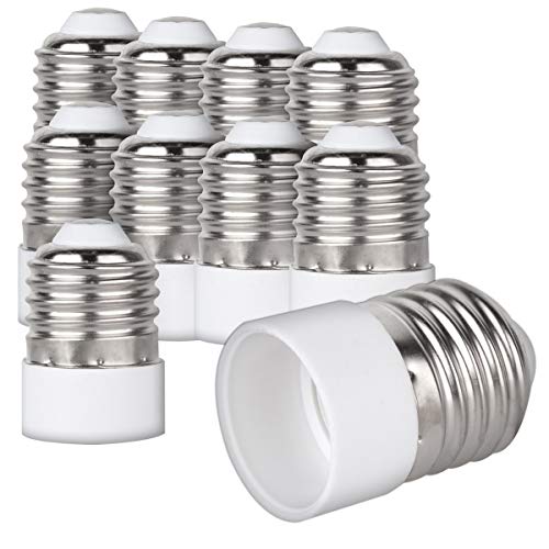 kwmobile 10x Lampensockel Adapter Konverter - E27 Fassung auf E14 Sockel Lampenadapter - Lampensockeladapter für LED Halogen Energiespar Lampen von kwmobile