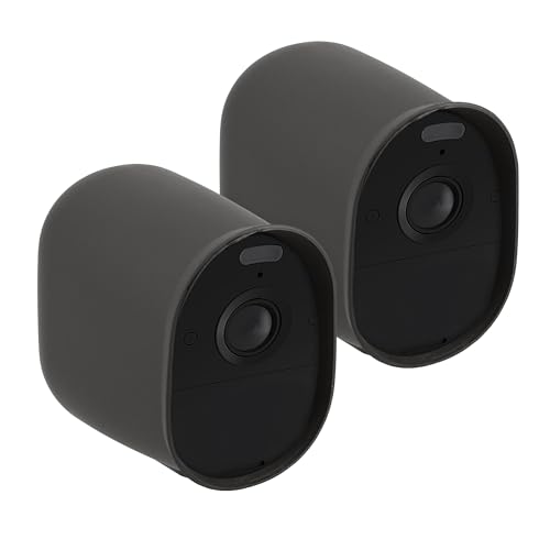 kwmobile 2X Hülle kompatibel mit Arlo Essential Spotlight - Silikon Security Camera Cover Schutzhülle Kamera - Grau von kwmobile