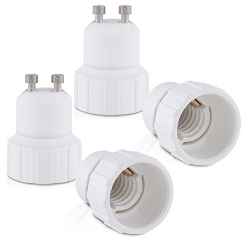 kwmobile 4x Lampenadapter Konverter GU10 Fassung auf E14 Lampensockel für LED-, Halogen-, Energiespar Lampen von kwmobile