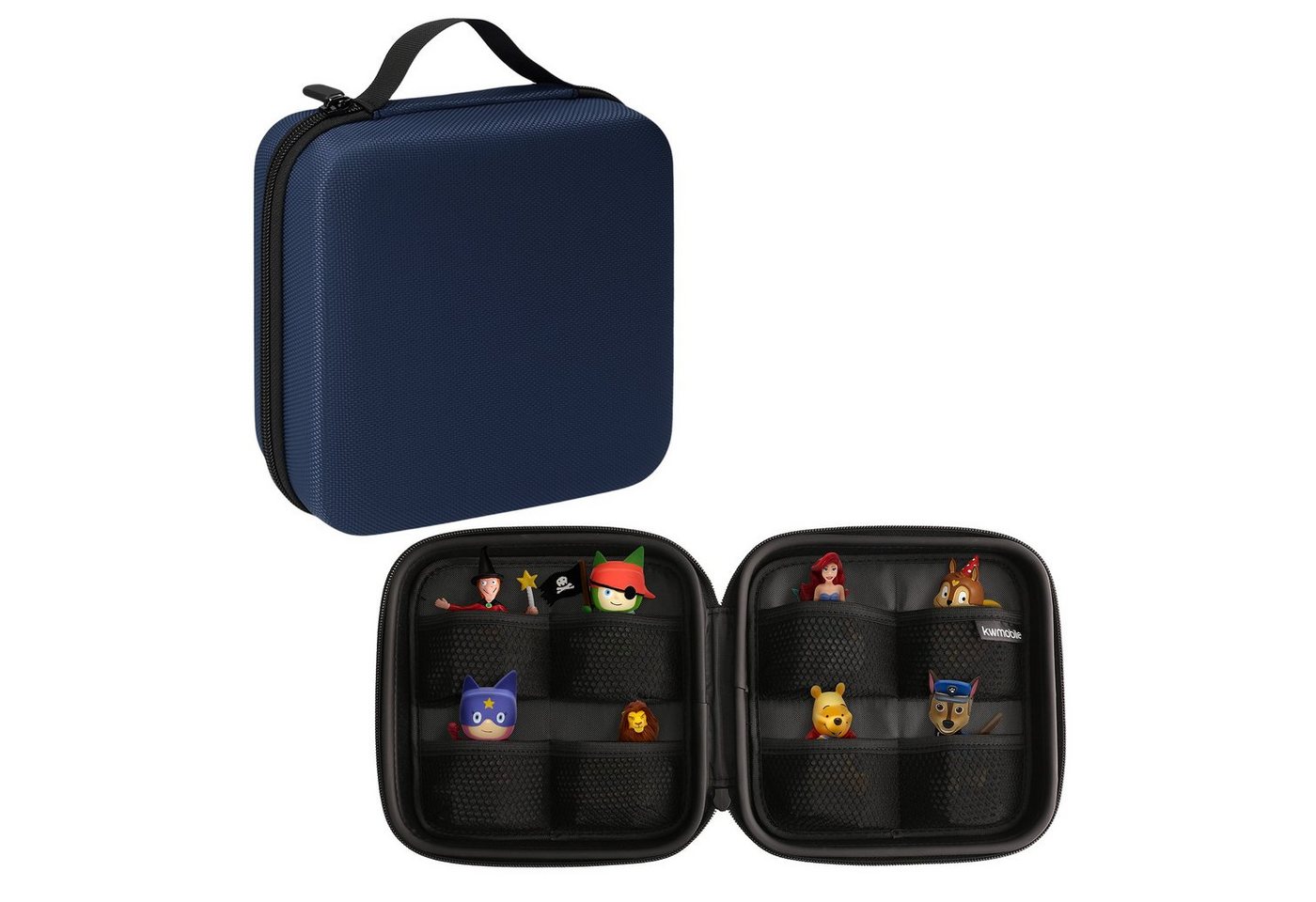 kwmobile Aufbewahrungsbox Tasche für Tonies (1 St), aus Nylon - Transportbox für bis zu 20 Tonie Figuren - Hartschale Box von kwmobile
