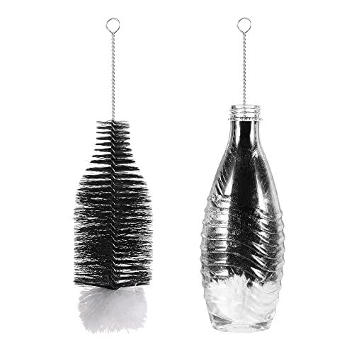 kwmobile Bürste kompatibel mit SodaStream Crystal 2.0 DUO Terra - Spülbürste für Flaschen Vasen Gefäße - Flaschenbürste für Wassersprudler von kwmobile