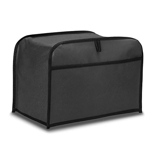 kwmobile Hülle für 2-Scheiben Toaster - Staubschutz Abdeckhaube - Toasterabdeckung in Dunkelgrau - 19 x 20,3 x 28 cm von kwmobile