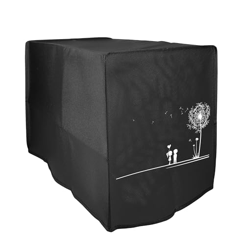 kwmobile Hülle kompatibel mit Ninja Double Stack XL (9,5L) Schutzhülle - Heißluft Fritteuse Abdeckhaube Case - in Weiß Schwarz Pusteblume Love von kwmobile