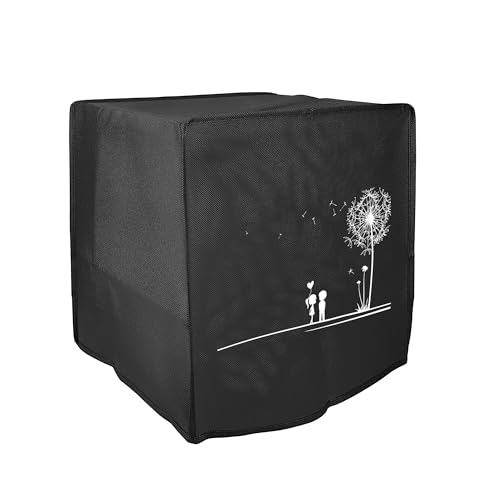kwmobile Hülle kompatibel mit Ninja MAX PRO (6,2L) Schutzhülle - Heißluft Fritteuse Abdeckhaube Case - in Weiß Schwarz Pusteblume Love von kwmobile