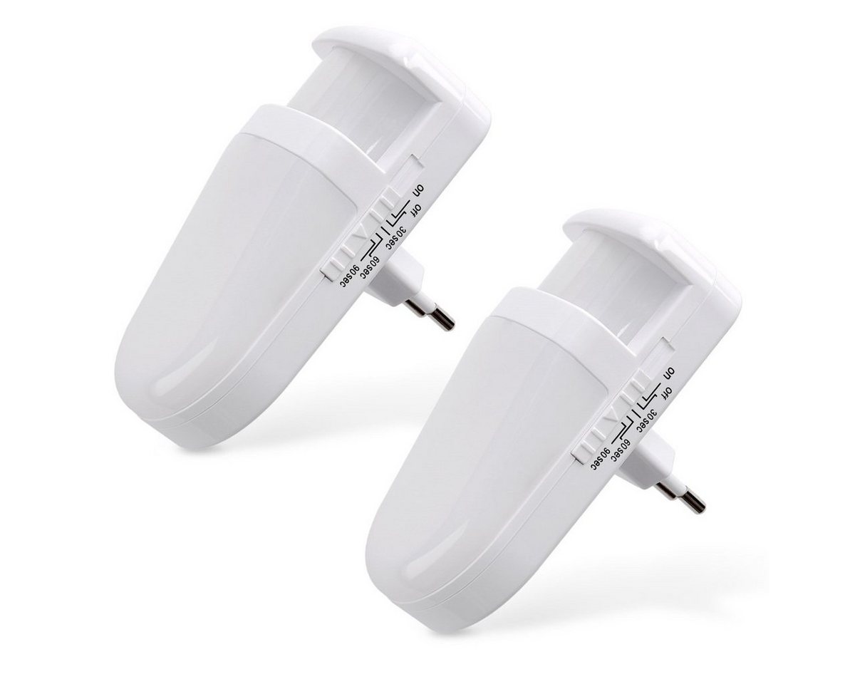 kwmobile LED Taschenlampe 2x Steckdosenlicht mit Bewegungsmelder & Timer - Nachtlicht Steckdose (2-St) von kwmobile