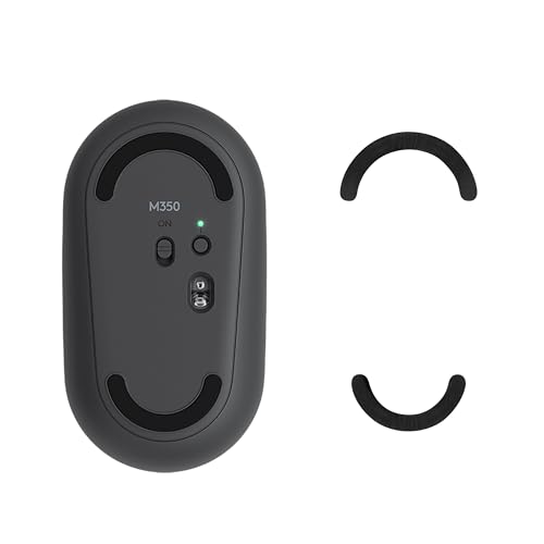 kwmobile Mouse Feet Sticker kompatibel mit Logitech Pebble Mouse Ersatz Glider - Mausfüße passgenau - Maus Glides in Schwarz von kwmobile