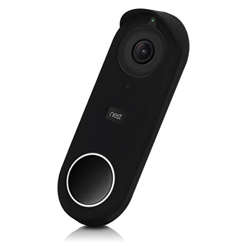 kwmobile Hülle kompatibel mit Nest Hello Video Doorbell - Silikon Cover Case Schutzhülle für Video Türklingel Schwarz von kwmobile