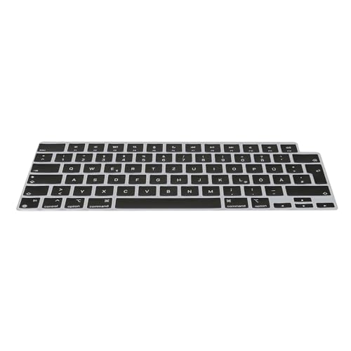 kwmobile Silikon Tastaturschutz für Apple MacBook Air 15 2023 M2 (A2941) - QWERTZ Keyboard Cover Abdeckung - Schwarz von kwmobile