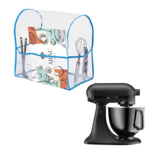 kwmobile TPU Hülle transparent kompatibel mit KitchenAid 4,3-4,8 Liter - mit 3 Fächern - Küchenmaschine Staubschutz Abdeckhaube in Transparent Hellblau von kwmobile