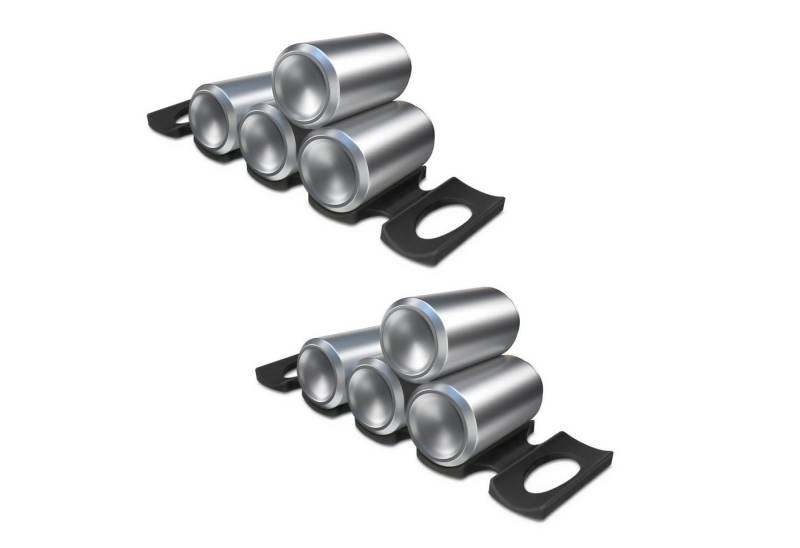 kwmobile Weinregal 2x Faltbarer Flaschenhalter Kühlschrank Schrank, 2-tlg., 31 x 9,5 x 1,0cm - Silikon Flaschenablage Stapelhilfe Set in Schwarz von kwmobile