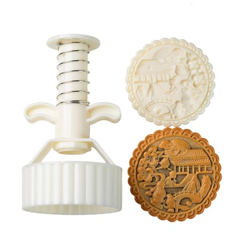 Traditionelle Chinesische Mondkuchen Formen Abs Kunststoff Backwerkzeug Mit Doppelter Kapazität Für Handgefertigtes Festival Dessert Set Für Neujahrsgeschenk von kwoifioy
